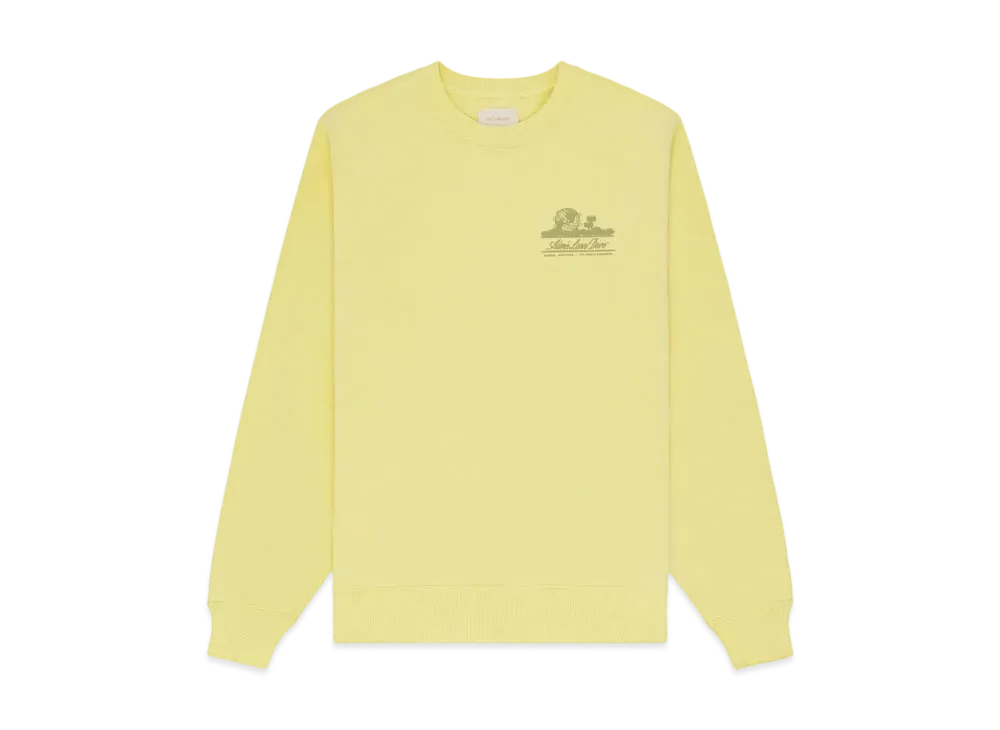 Aime Leon Dore Embossed Unisphere Crewneck Sweatshirt "Yellow"