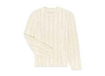 Aime Leon Dore Pointelle Cable Crewneck Sweater "Cream"