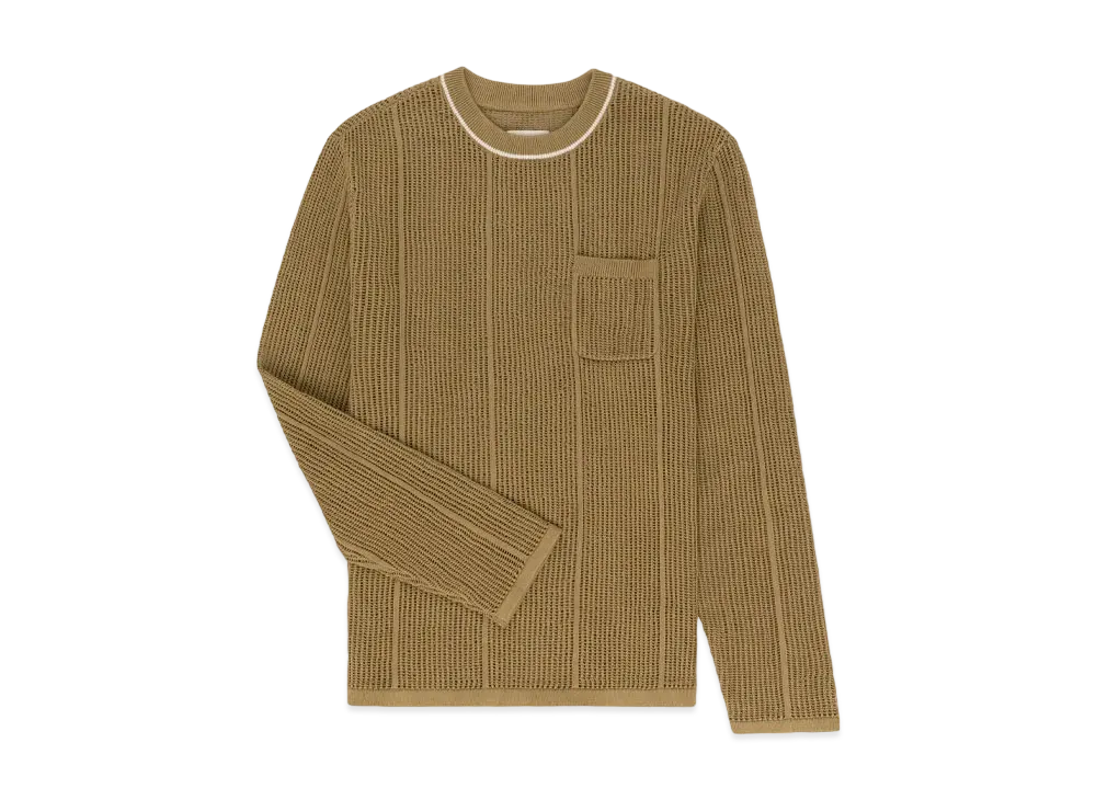 Aime Leon Dore Mesh Knit Long-Sleeve Tee "Beige"