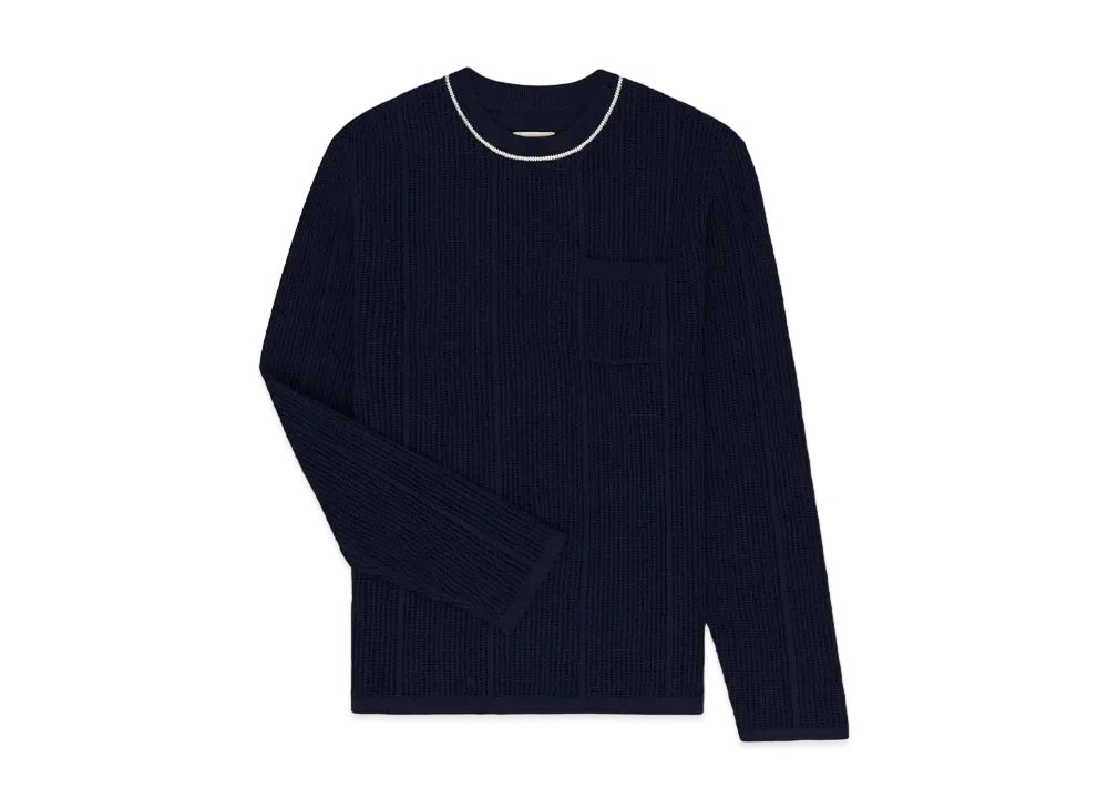 Aime Leon Dore Mesh Knit Long-Sleeve Tee "Navy"