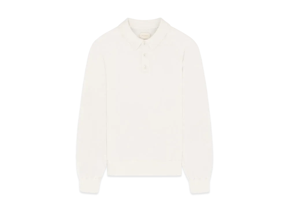 Aime Leon Dore Merino Silk Long-Sleeve Polo "Cream"