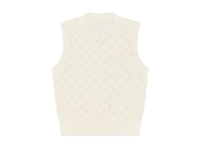 Aime Leon Dore Checkered V-Neck Vest "Cream"