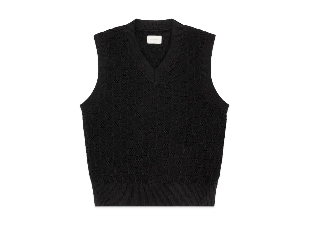 Aime Leon Dore Checkered V-Neck Vest "Black"