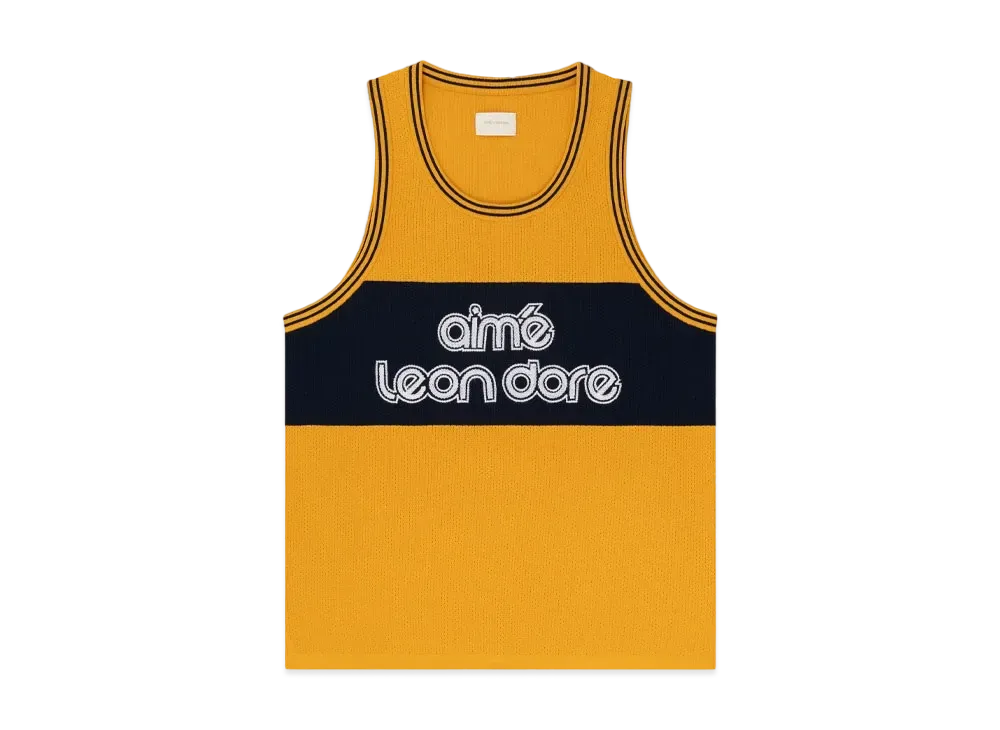 Aime Leon Dore Knit Basketball Jersey "Yellow"