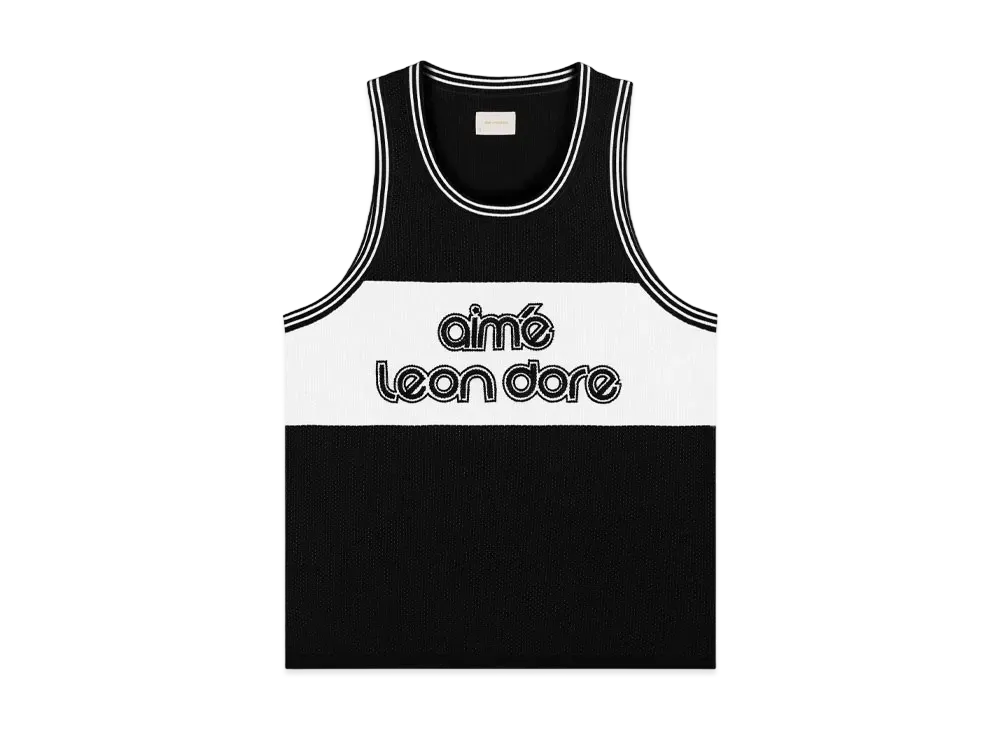 Aime Leon Dore Knit Basketball Jersey "Black"