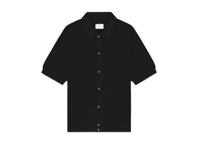 Aime Leon Dore Pointelle Polo Cardigan "Black"