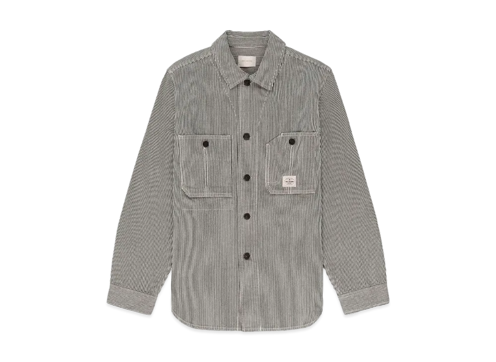 Aime Leon Dore Hickory Stripe Work Shirt "Black & White"