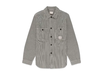 Aime Leon Dore Hickory Stripe Work Shirt "Black & White"