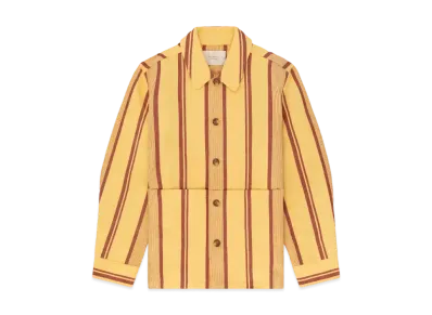 Aime Leon Dore Blanket Stripe Chore Shirt "Yellow & Red"