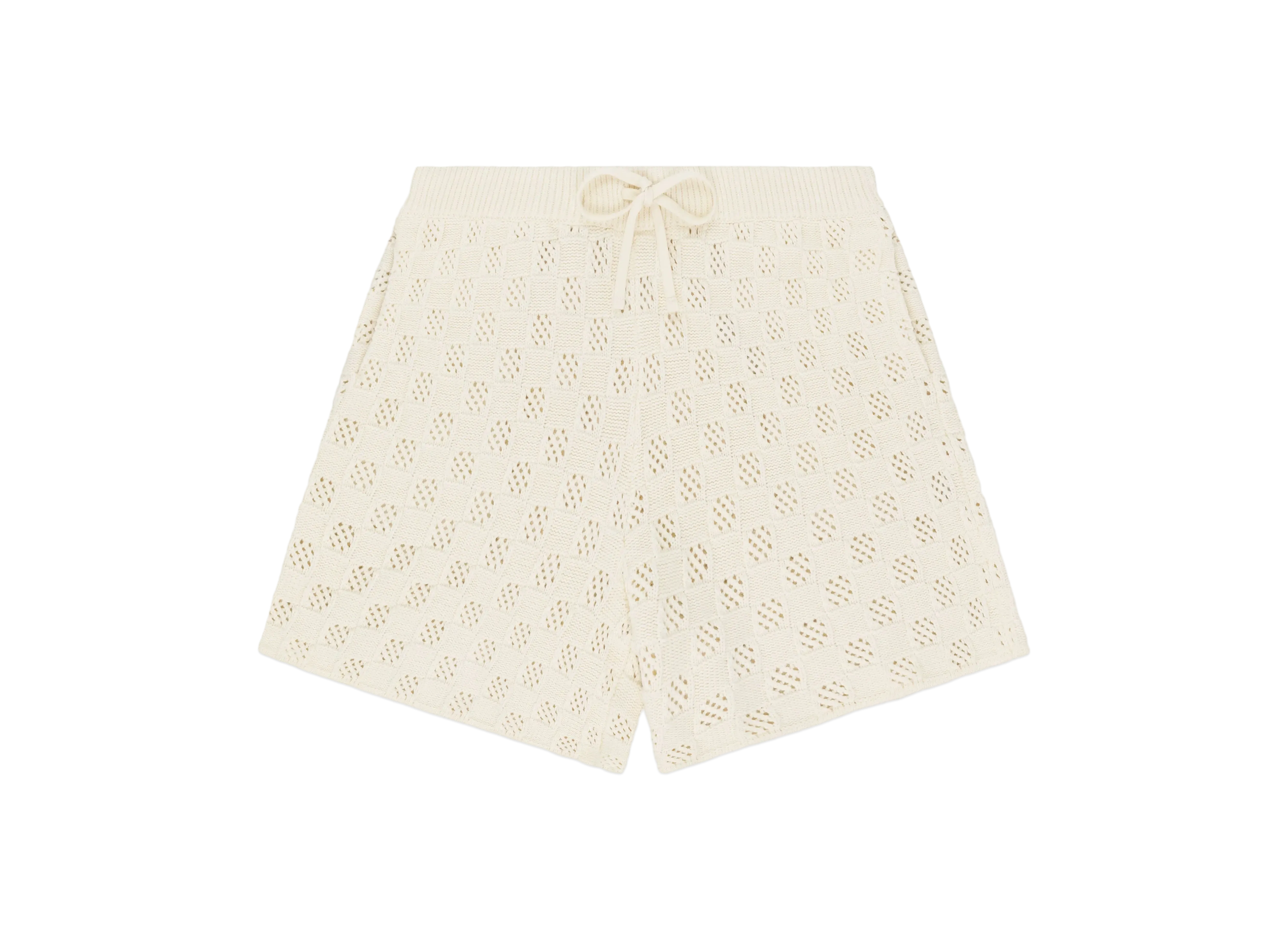 Aime Leon Dore Checkered Knit Short "Cream"