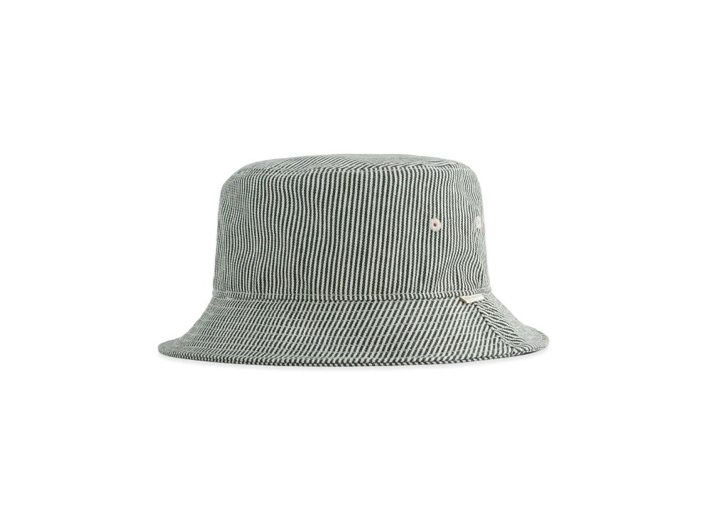 Aime Leon Dore Hickory Stripe Bucket Hat "Green & White"