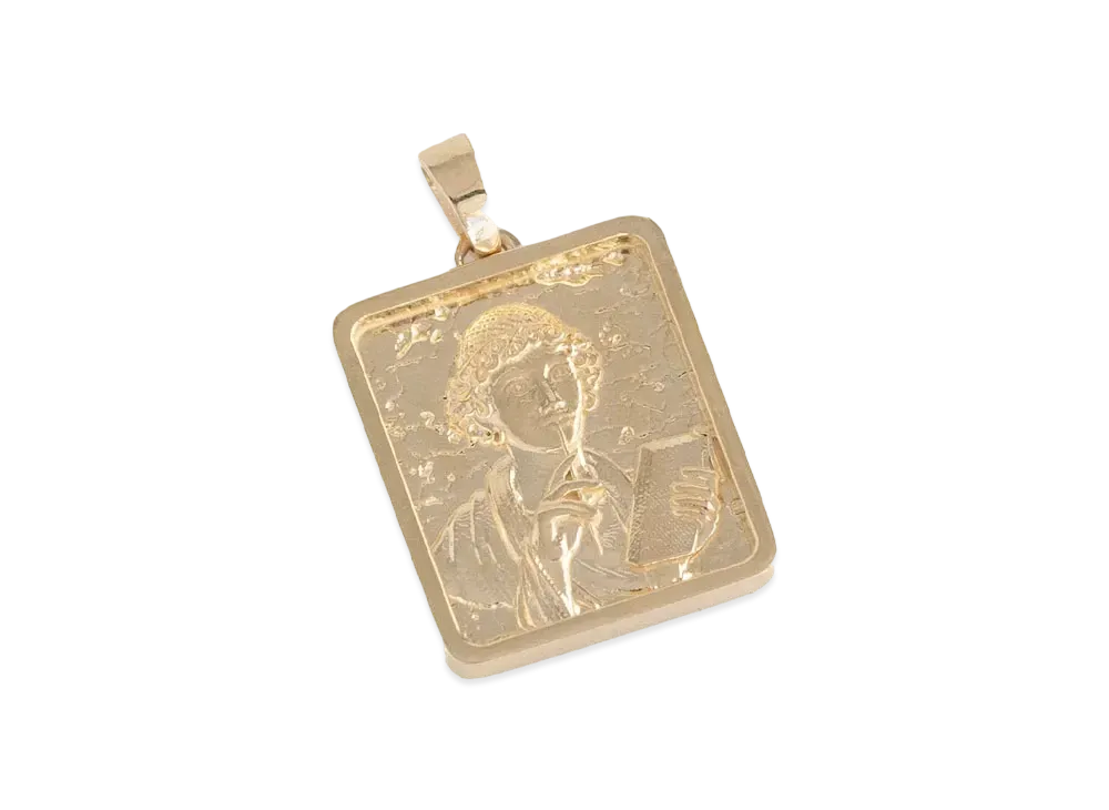 Aime Leon Dore 14Kt Gold Sappho Poet Pendant "Gold"