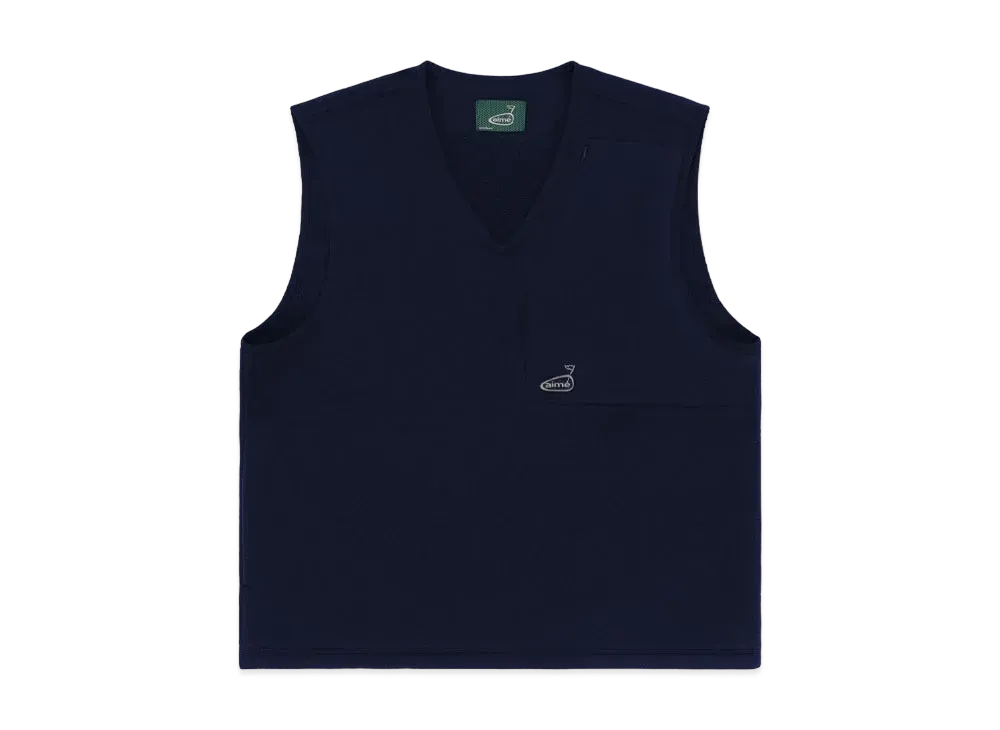 Aime Leon Dore ALD Golf Fleece V-Neck Vest "Navy"