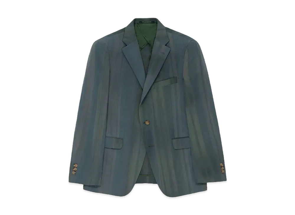 Aime Leon Dore Spray Dyed Single-Breasted Seersucker Suit Jacket "Teal"