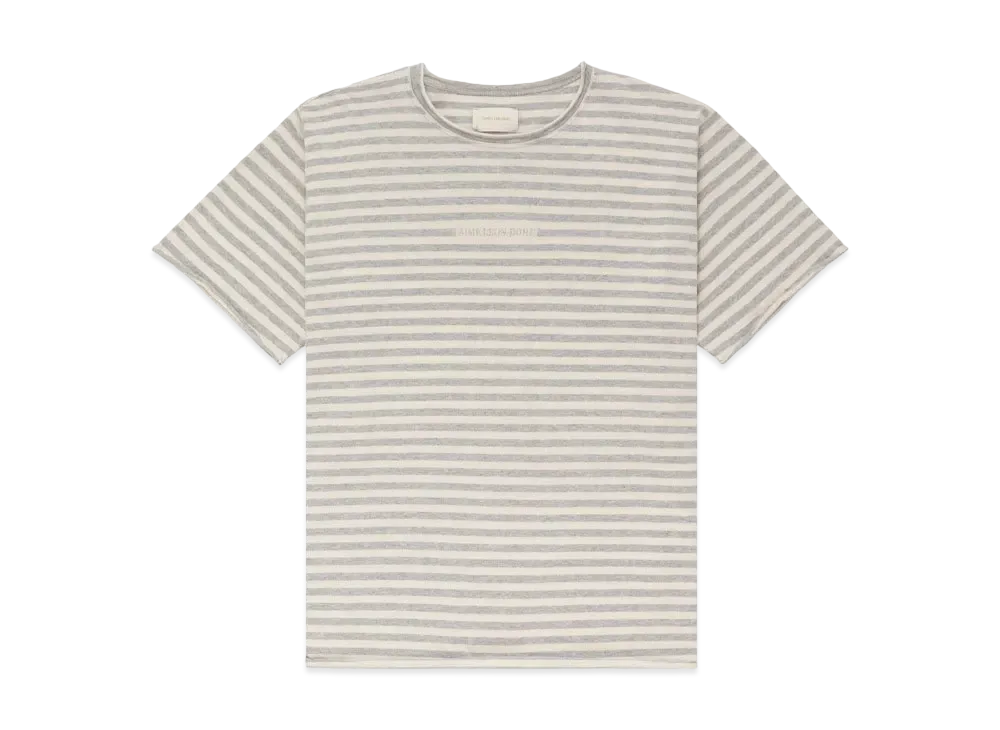 Aime Leon Dore Striped Beach Tee "Grey & Cream"