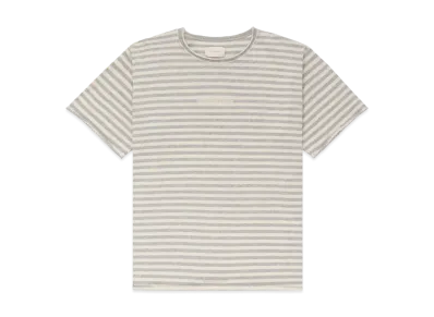 Aime Leon Dore Striped Beach Tee "Grey & Cream"