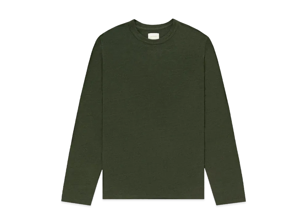 Aime Leon Dore Linen Long-Sleeve Tee "Green"