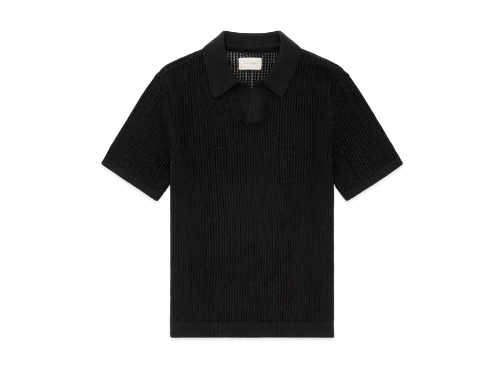 Aime Leon Dore Mesh Knit Polo "Black"
