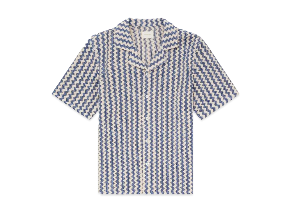 Aime Leon Dore Lace Resort Shirt "Blue & White"