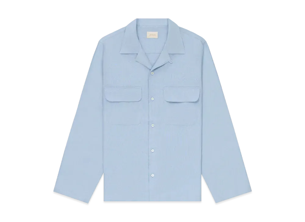 Aime Leon Dore Linen Safari Shirt "Blue"