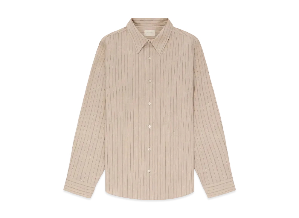 Aime Leon Dore Striped Linen Shirt "Tan"