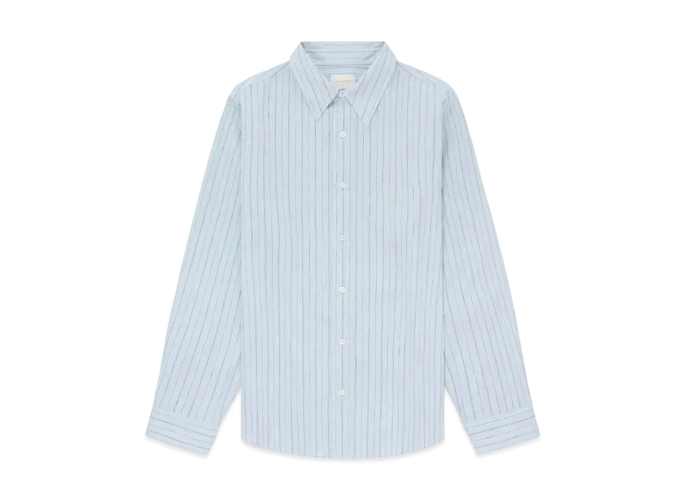 Aime Leon Dore Striped Linen Shirt "Blue"