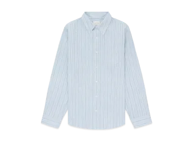 Aime Leon Dore Striped Linen Shirt "Blue"