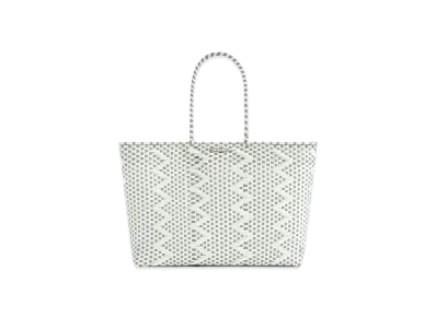 Aime Leon Dore Paralia Woven Tote Bag "Green & White"