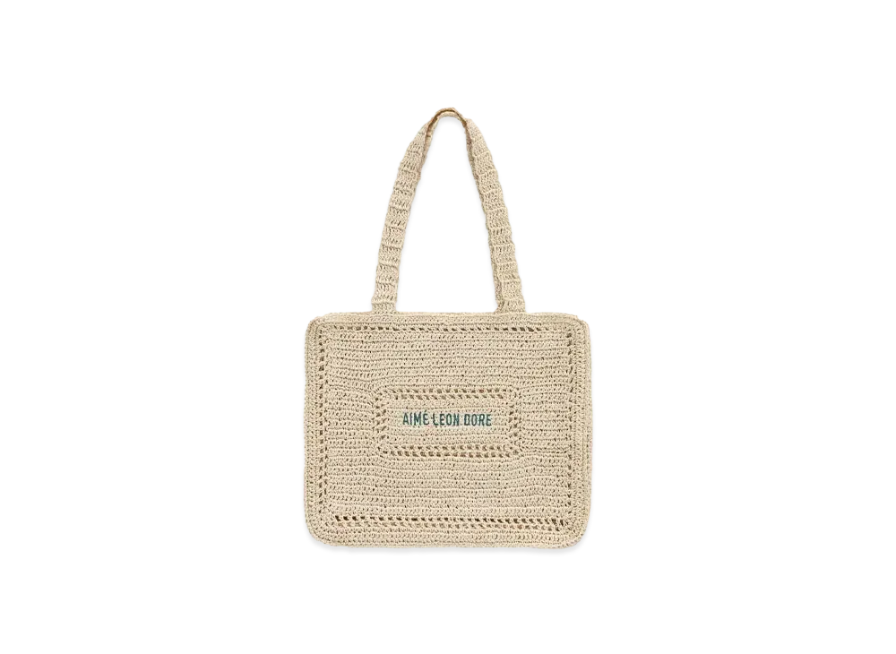 Aime Leon Dore Crochet Tote Bag "Beige"