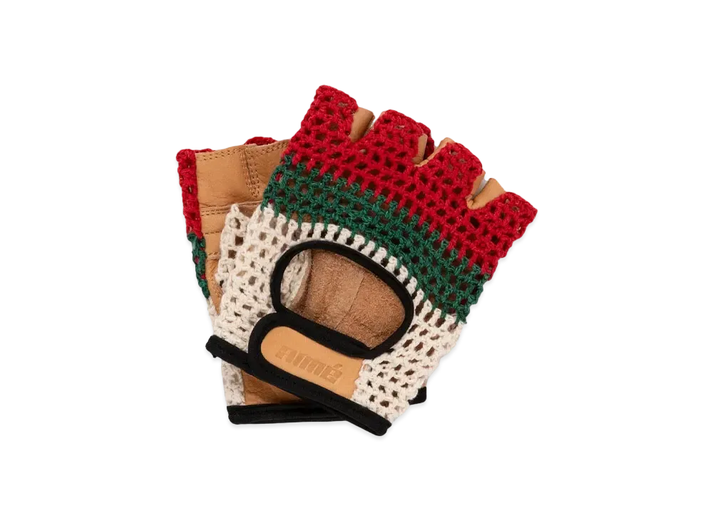 Aime Leon Dore Crochet Cutoff Cycling Gloves "Tan"