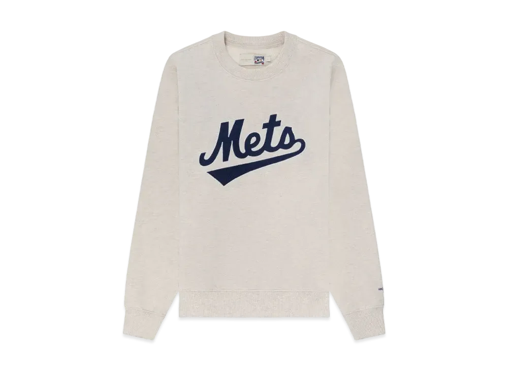Aime Leon Dore x New York Mets Chainstitch Crewneck "Oatmeal"