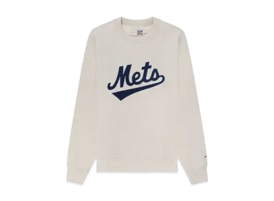 Aime Leon Dore x New York Mets Chainstitch Crewneck "Oatmeal"