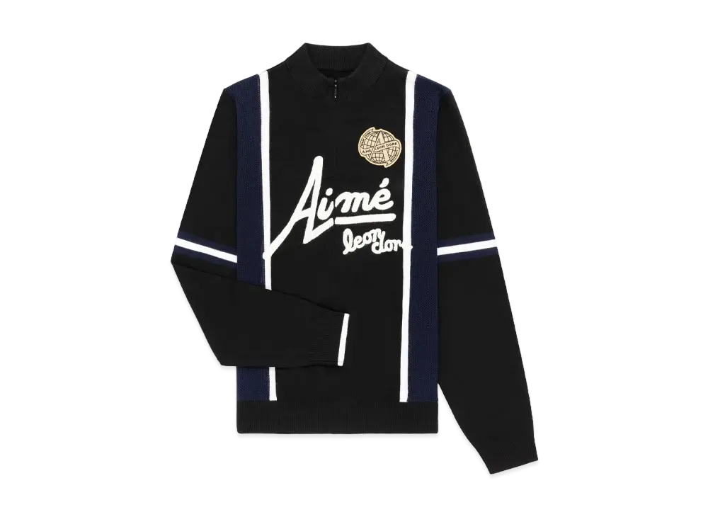 Aime Leon Dore Knit Long-Sleeve Cycling Jersey "Black"