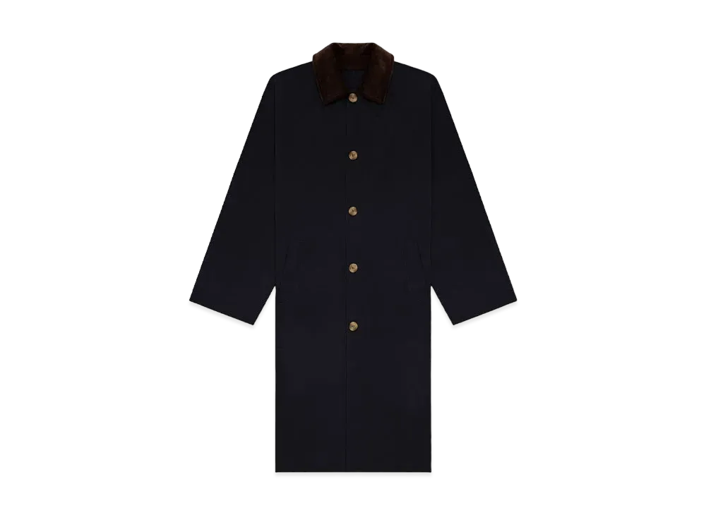 Aime Leon Dore Waxed Duster Coat "Navy"