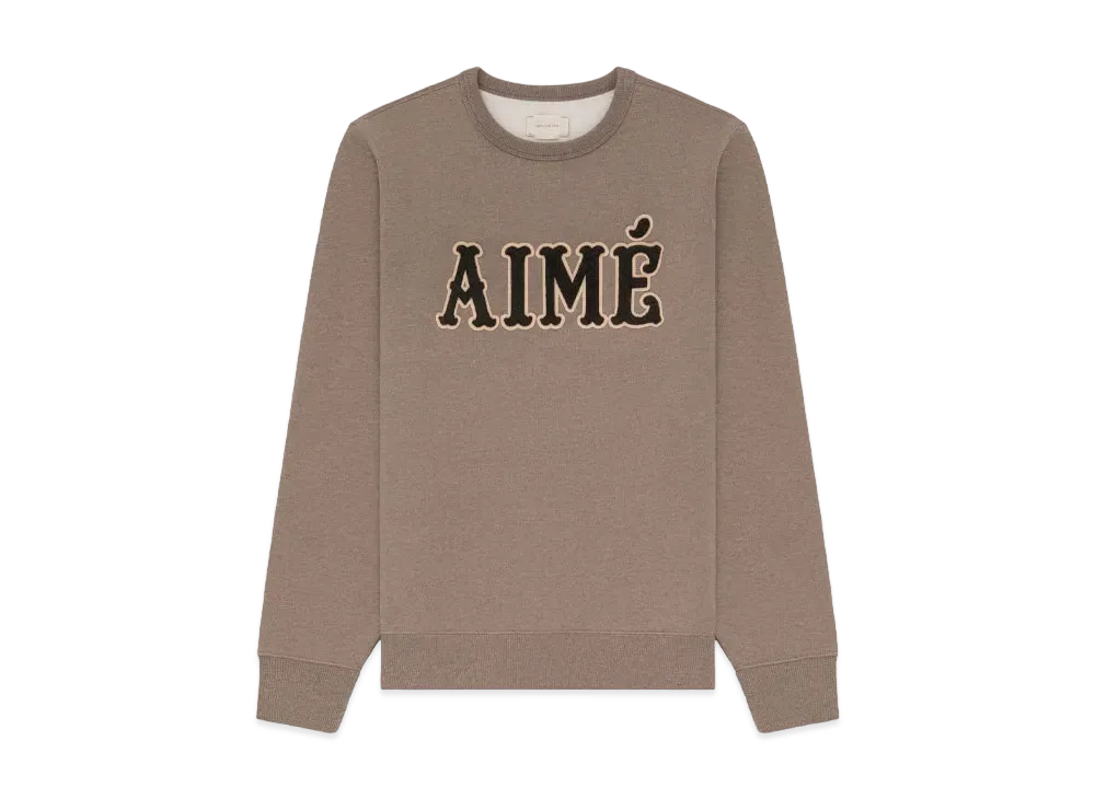 Aime Leon Dore Aime Applique Crewneck Sweatshirt "Brown"