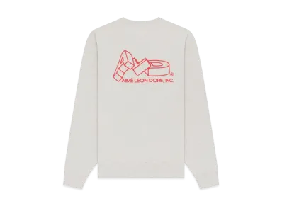 Aime Leon Dore Block Logo Crewneck Sweatshirt "Grey"