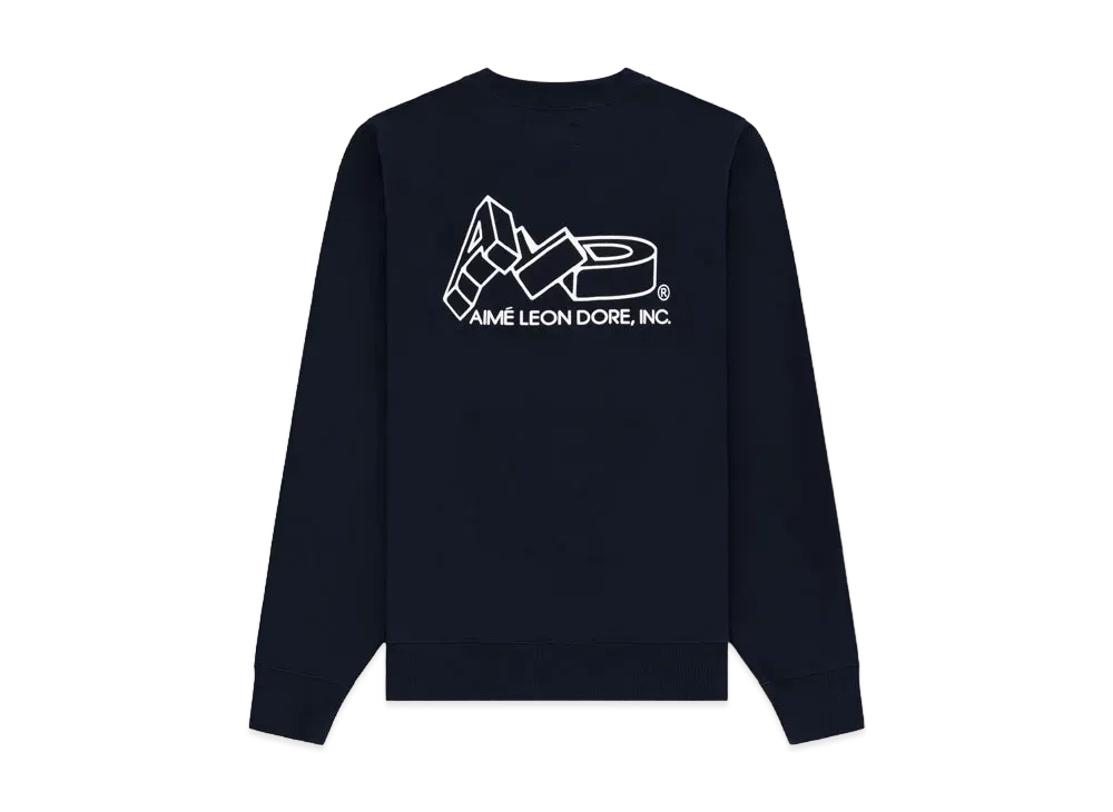 Aime Leon Dore Block Logo Crewneck Sweatshirt "Navy"