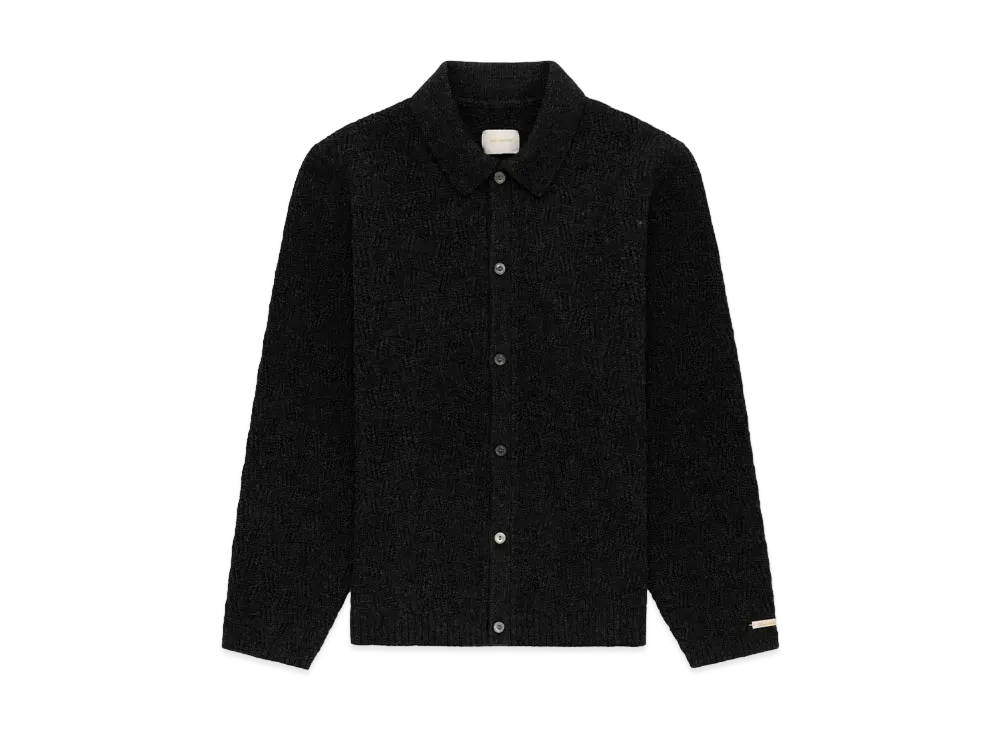 Aime Leon Dore Jacquard Polo Cardigan "Black"