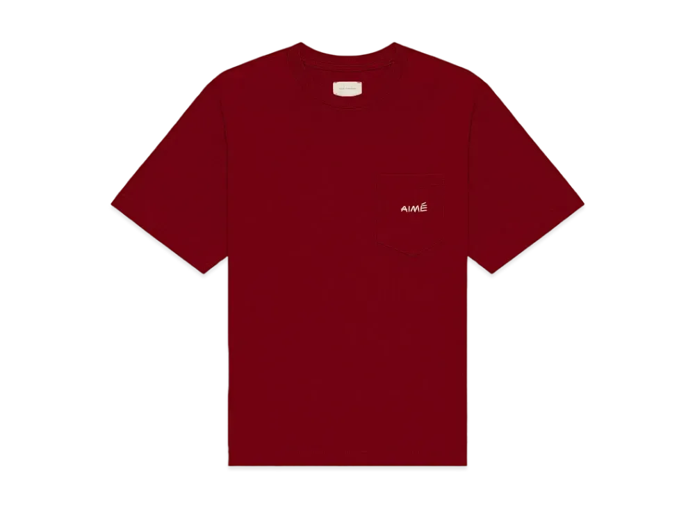 Aime Leon Dore Embroidered Aime Pocket Tee "Red"