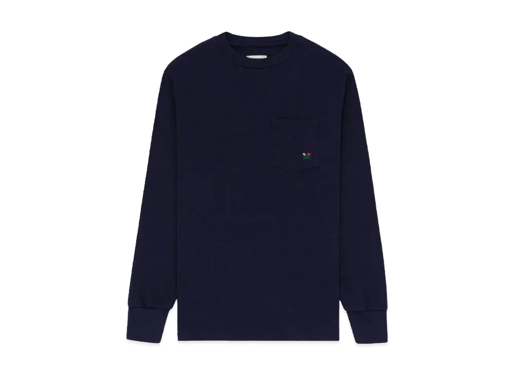 Aime Leon Dore Long-Sleeve Crest Pocket Tee "Evening Blue"