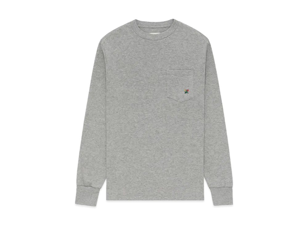 Aime Leon Dore Long-Sleeve Crest Pocket Tee "Heather Grey"