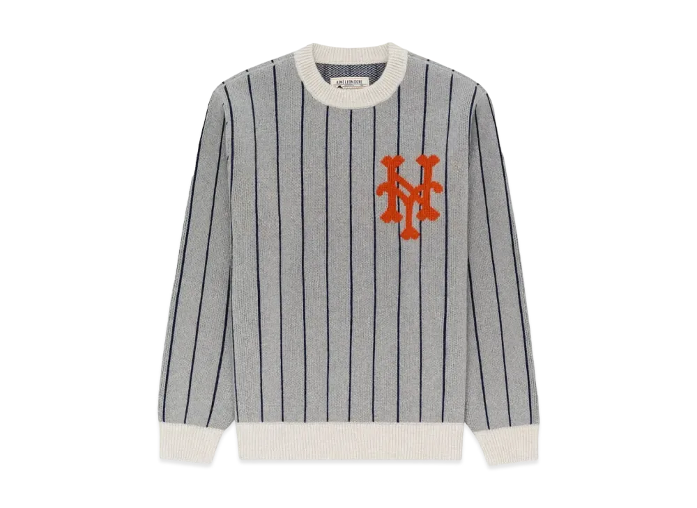 Aime Leon Dore x New York Mets Pinstripe Sweater "Grey"