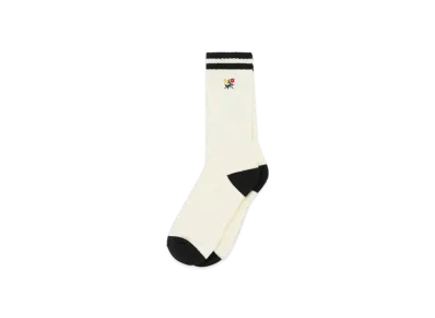 Aime Leon Dore Striped Crest Sock "White&Black"