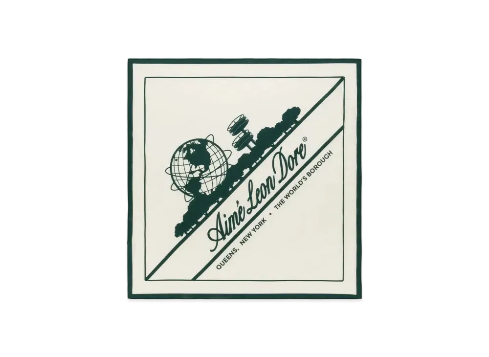 Aime Leon Dore Unisphere Bandana "White&Green"