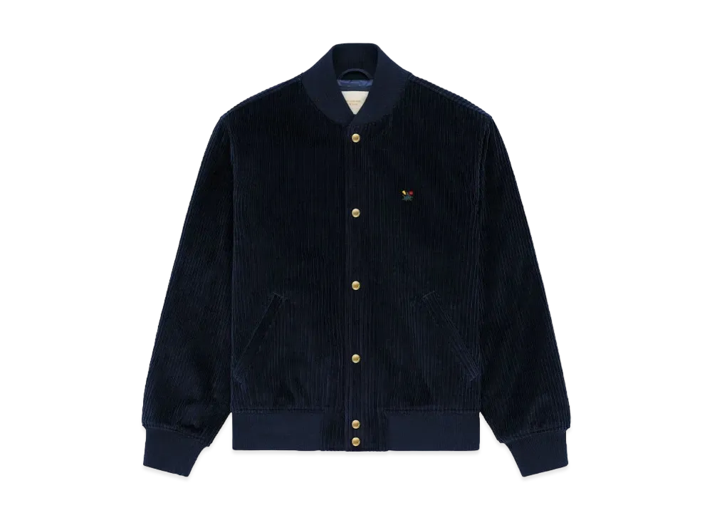 Aime Leon Dore Corduroy Crest Varsity Jacket "Navy"