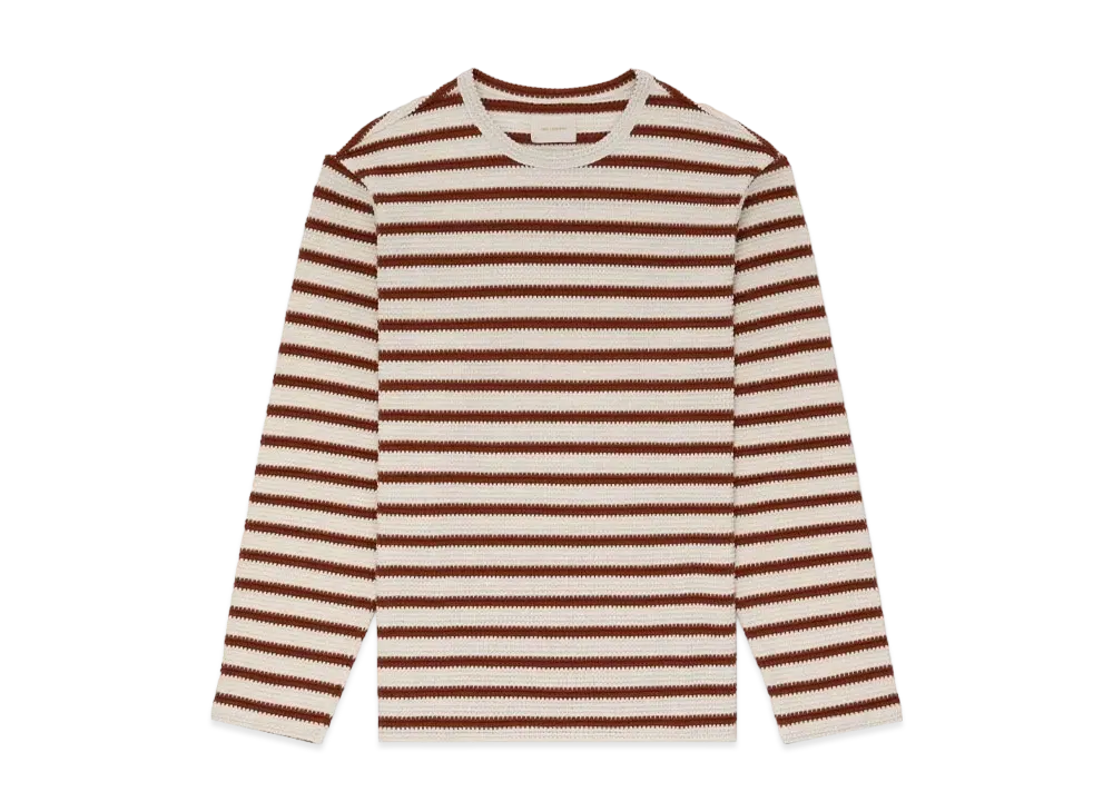 Aime Leon Dore Striped Jacquard Long-Sleeve Tee "Cream&Brown"