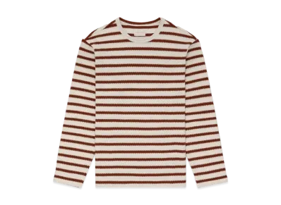 Aime Leon Dore Striped Jacquard Long-Sleeve Tee "Cream&Brown"