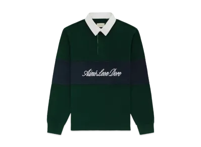 Aime Leon Dore Script Paneled Rugby "Green&Navy"