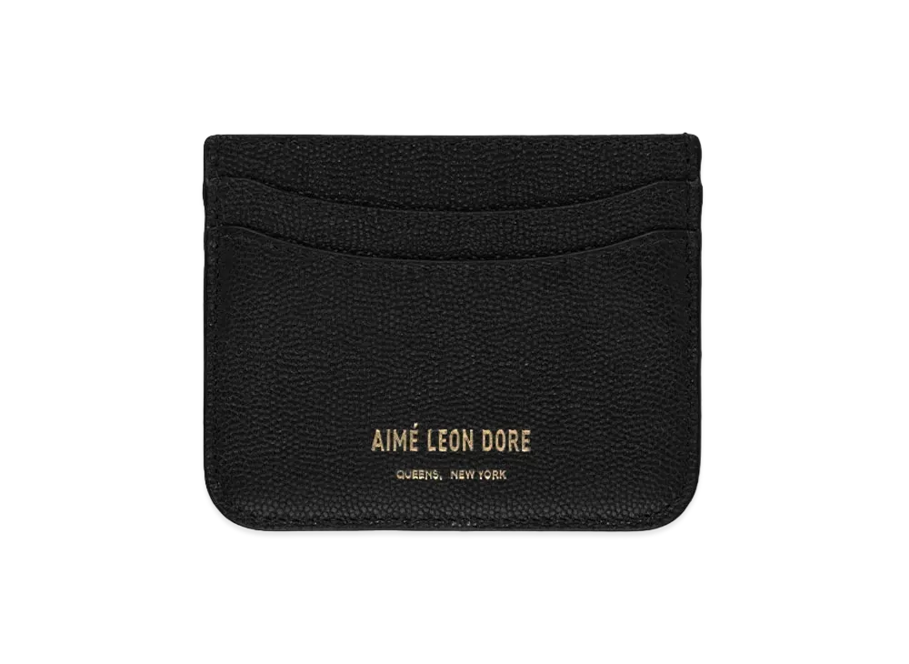 Aime Leon Dore Caviar Leather Card Holder "Black"