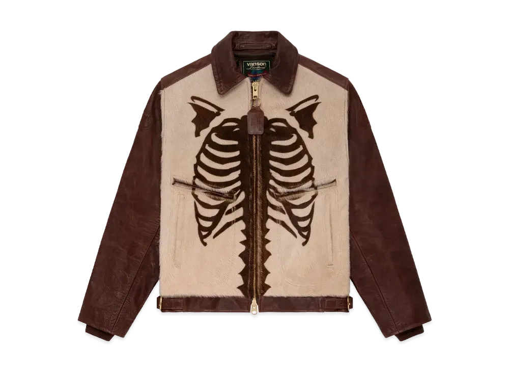 Aime Leon Dore ALD / Vanson Pony Hair Bones Jacket "Brown"